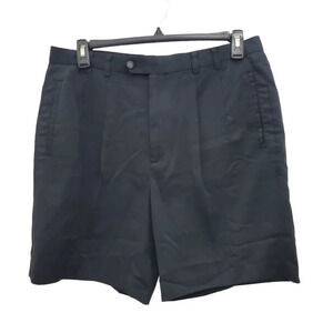 Cutter & Buck Men's Black Poly Rayon Pleated 9" Golf‎ Poly Rayon Shorts Size 36